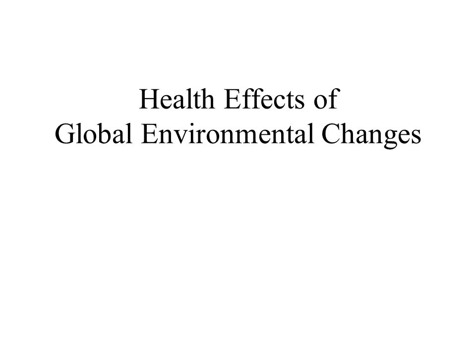 Effects of Globalization on the Environment Paper
